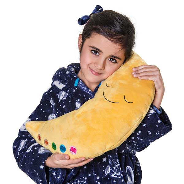 My Quran Pillow with LED Light & Sound Moon Shaped Interactive The Desi Doll ® 