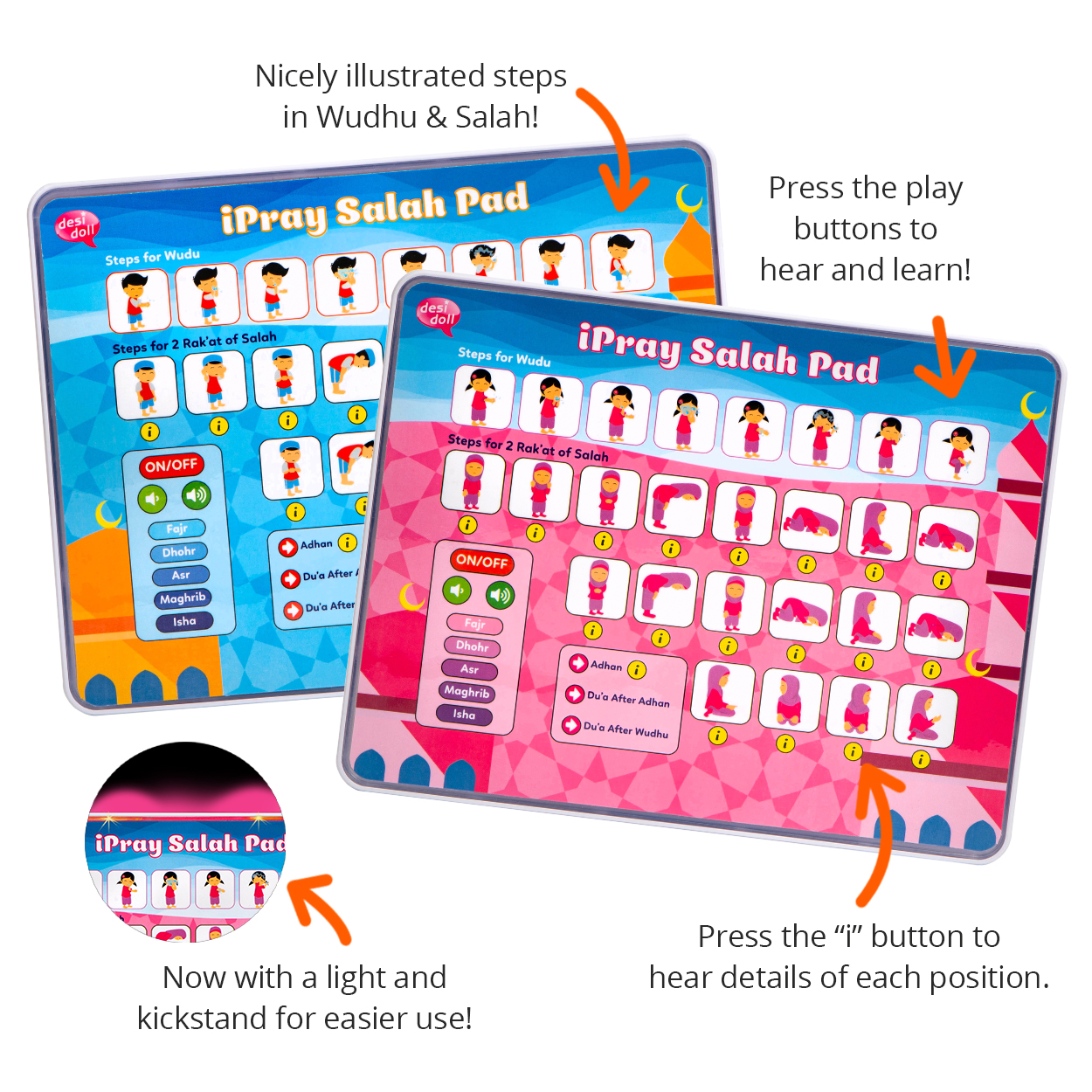Light Up iPray Salah Pad with Wudhu - Image 2